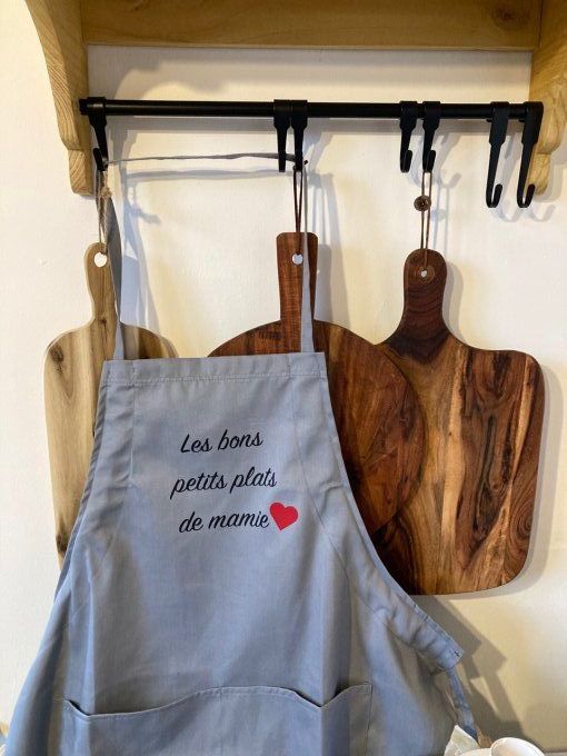Tablier de cuisine gris avec poches 